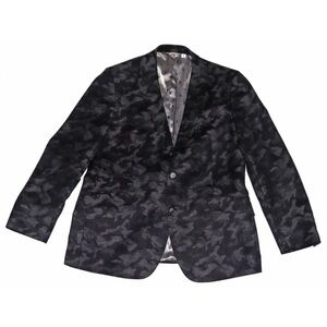 Robert Graham Black Camouflage-Pattern Sport Coat